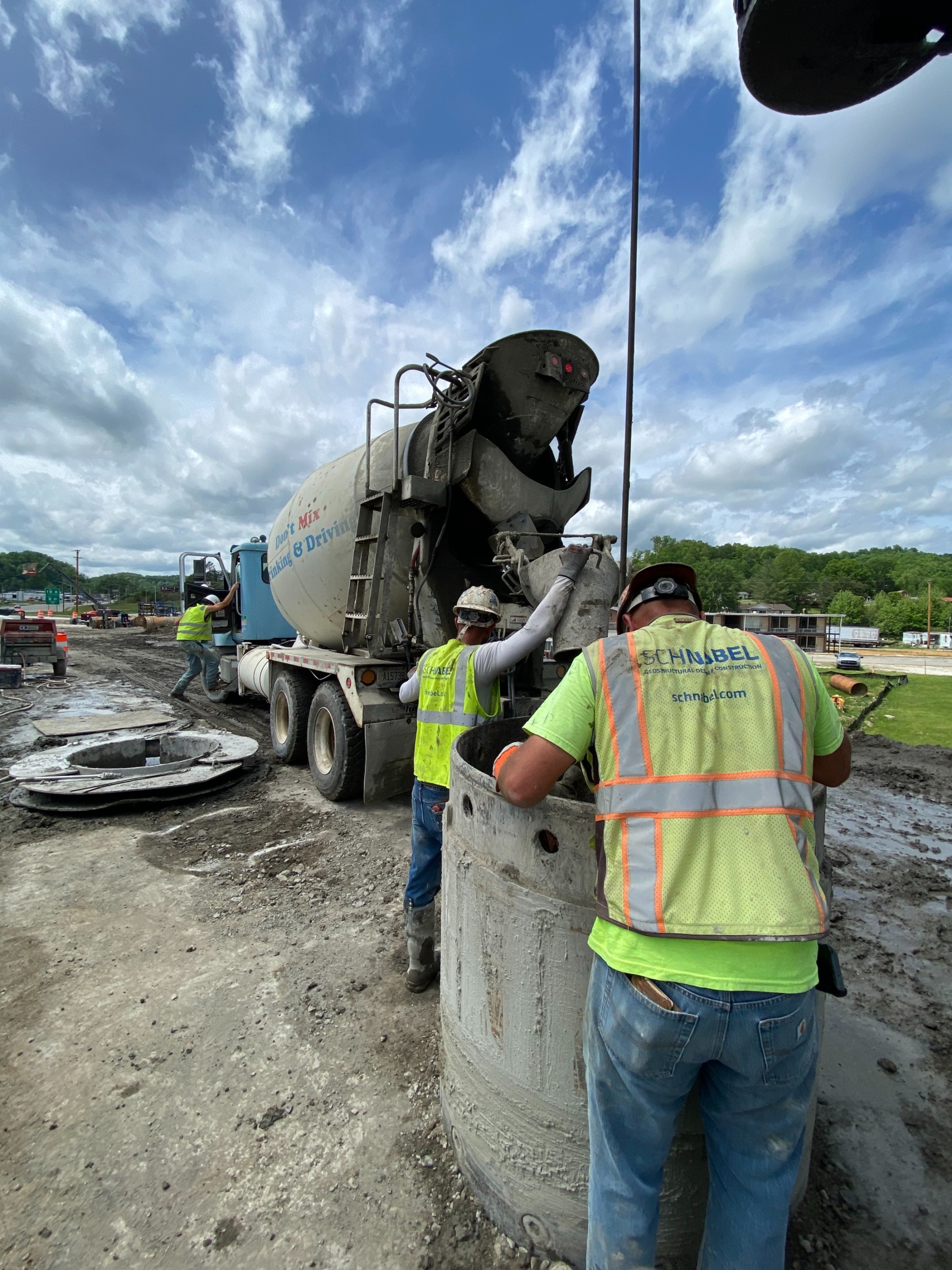 Placeing Concrete in the casing (Panbowl Lake)