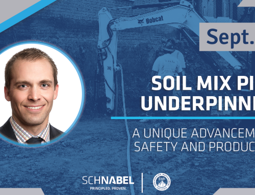SCHNABEL IS HOSTING A SOIL MIX PIER UNDERPINNING WEBINAR ON 9/6/2023