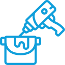 In-situ soil is blended with cement grout using an articulating cutter head.